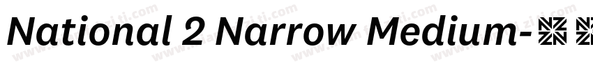National 2 Narrow Medium字体转换